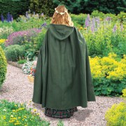 Medieval Hooded Cloak. Windlass. Green. Capa Medieval. Verde. Marto